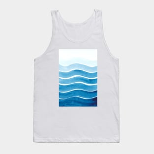 Waves watercolor painting Tank Top